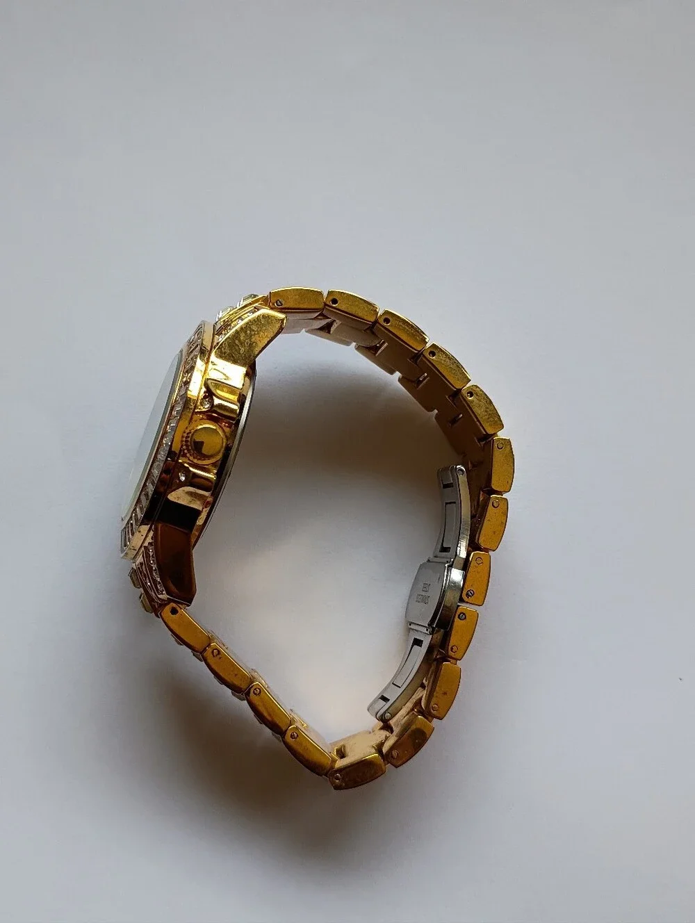 Gold Crystal-Embellished Women’s Watch